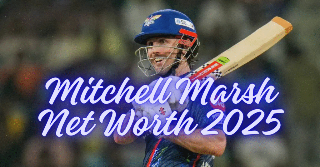 Mitchell Marsh Net Worth 2025. Mitchell Marsh hits a six in his 28-ball fifty for LSG vs SRH in IPL 2025, thrilling fans at Hyderabad’s stadium.