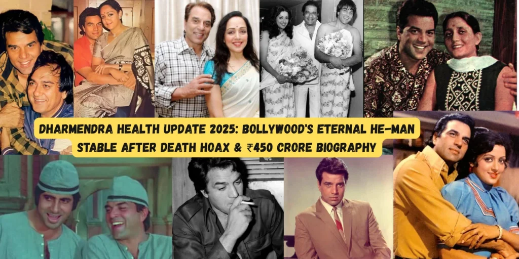 Dharmendra Health Update 2025 Bollywood's Eternal He-Man Stable After Death Hoax & ₹450 Crore Biography