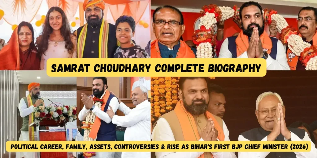 Samrat Choudhary Complete Biography, Political Career, Family, Assets, Controversies & Rise as Bihar's First BJP Chief Minister (2026) By CelebCars.in